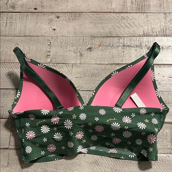 PINK Victoria's Secret Green Floral Bra - Picture 3 of 3